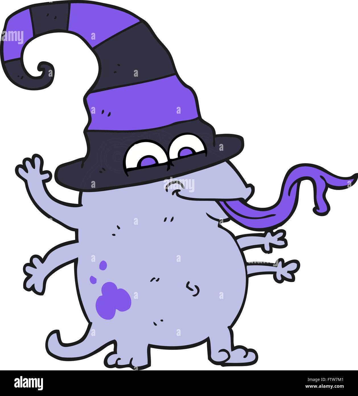 freehand drawn cartoon halloween alien Stock Vector Image & Art - Alamy