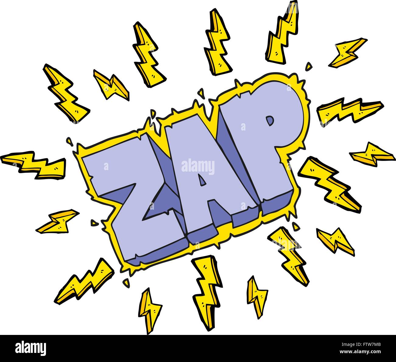 freehand drawn cartoon zap symbol Stock Vector Image & Art Alamy