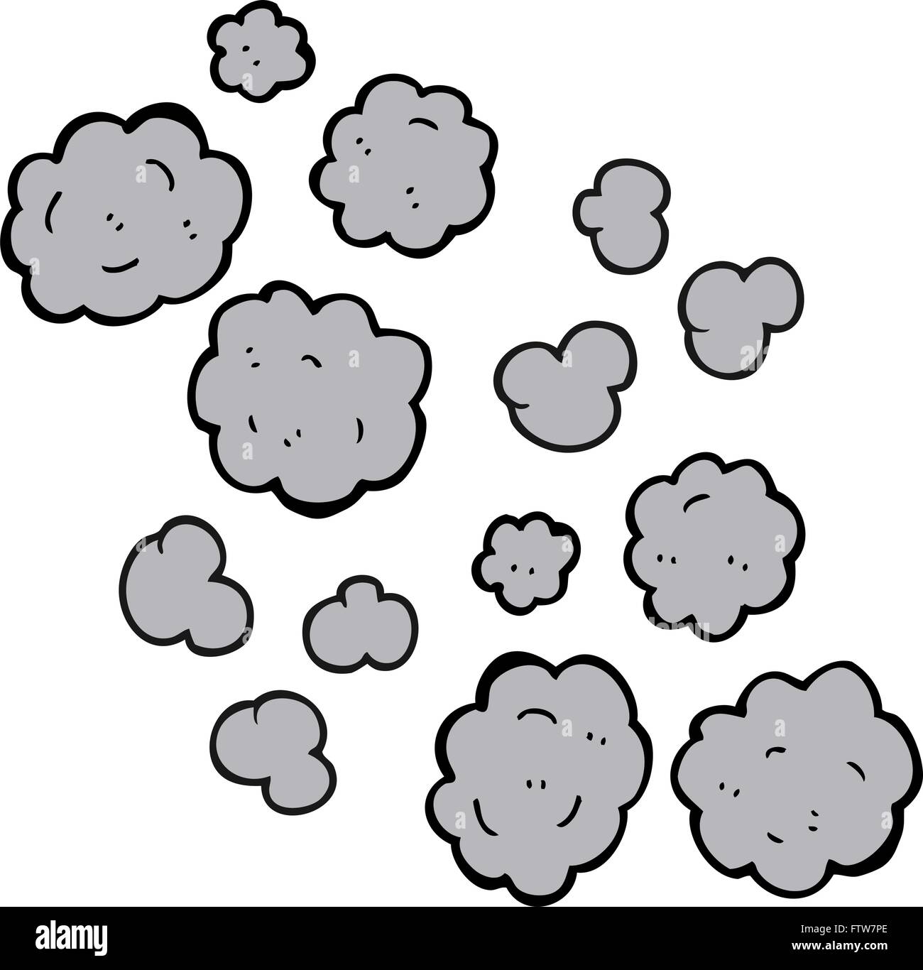 Freehand drawn cartoon smoke clouds hi-res stock photography and images ...
