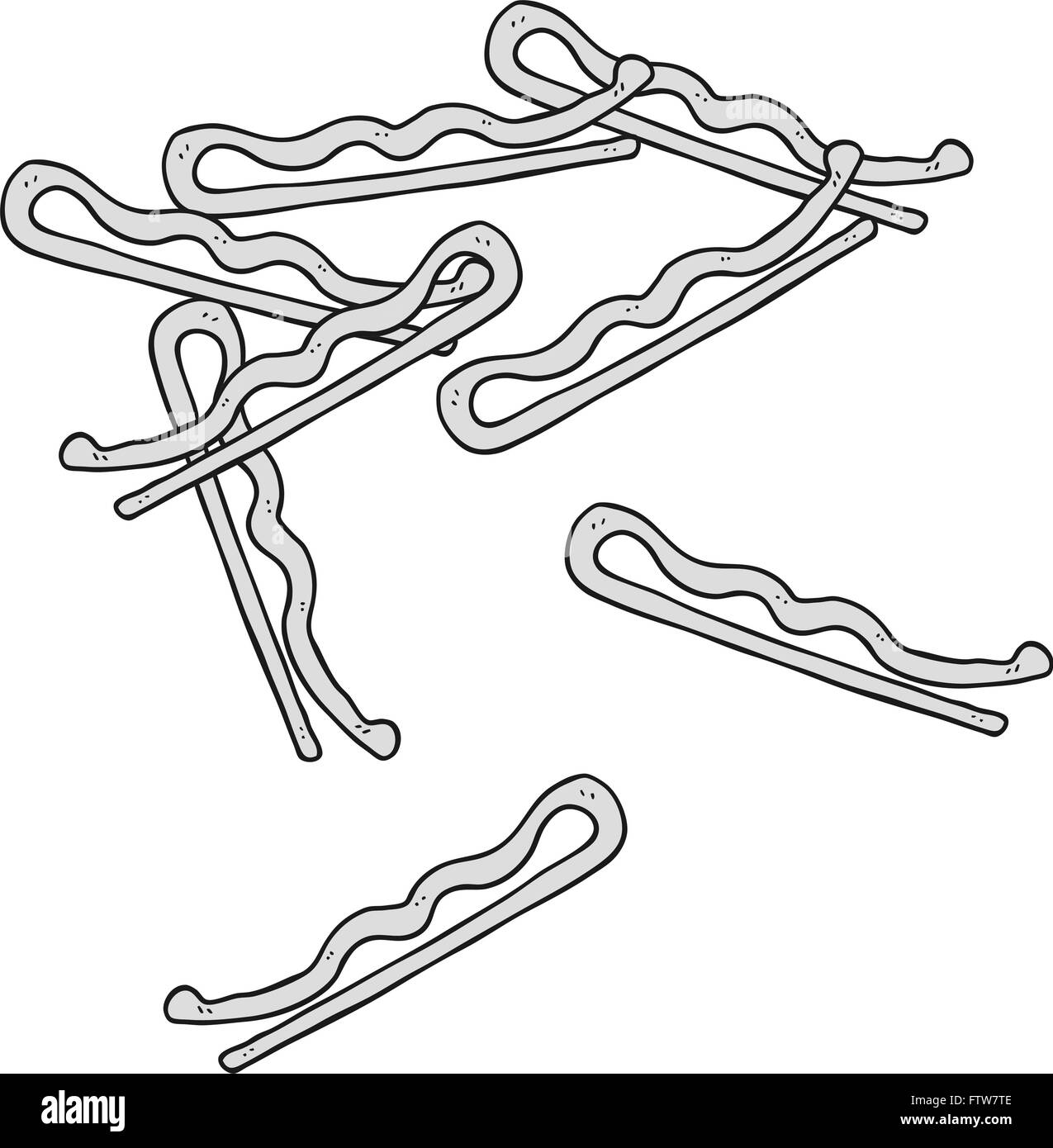 freehand drawn cartoon hair clips Stock Vector Image & Art Alamy