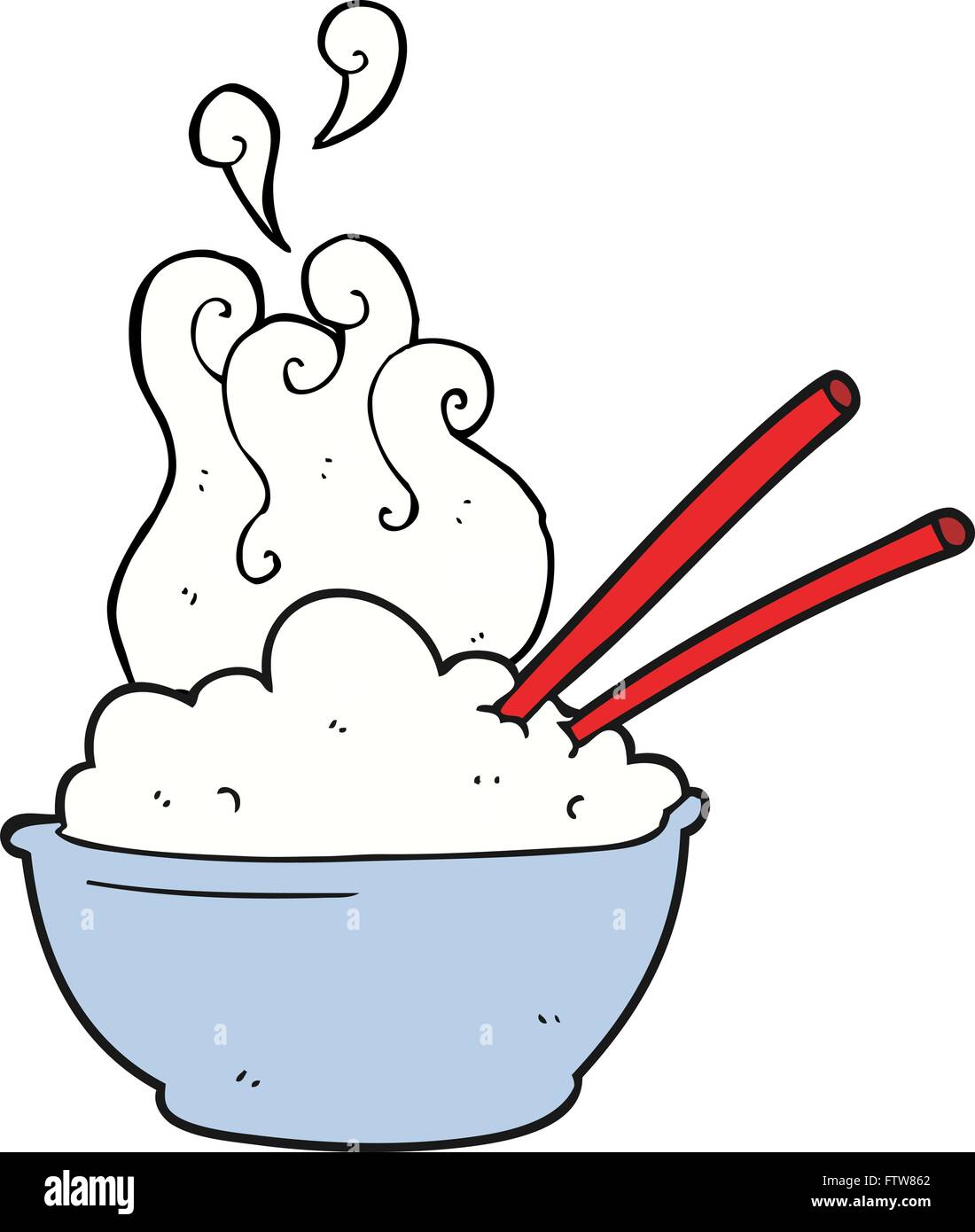 freehand drawn cartoon bowl of rice Stock Vector Image & Art Alamy