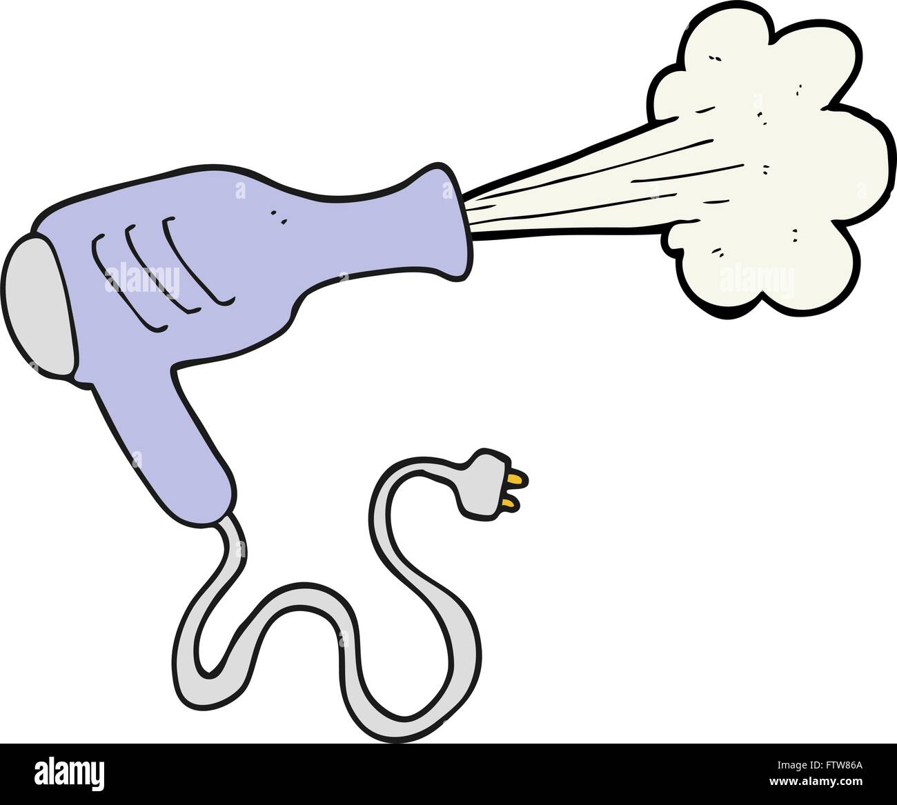 Freehand Drawn Cartoon Hair Dryer Stock Vector Image Art Alamy