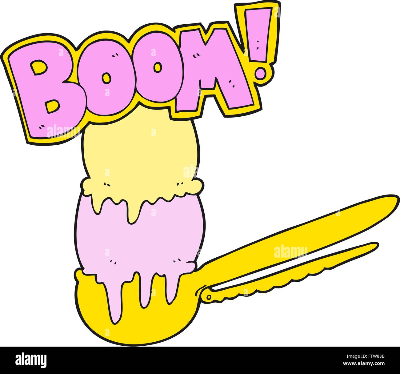 freehand drawn cartoon scoop of ice cream Stock Vector Image & Art Alamy