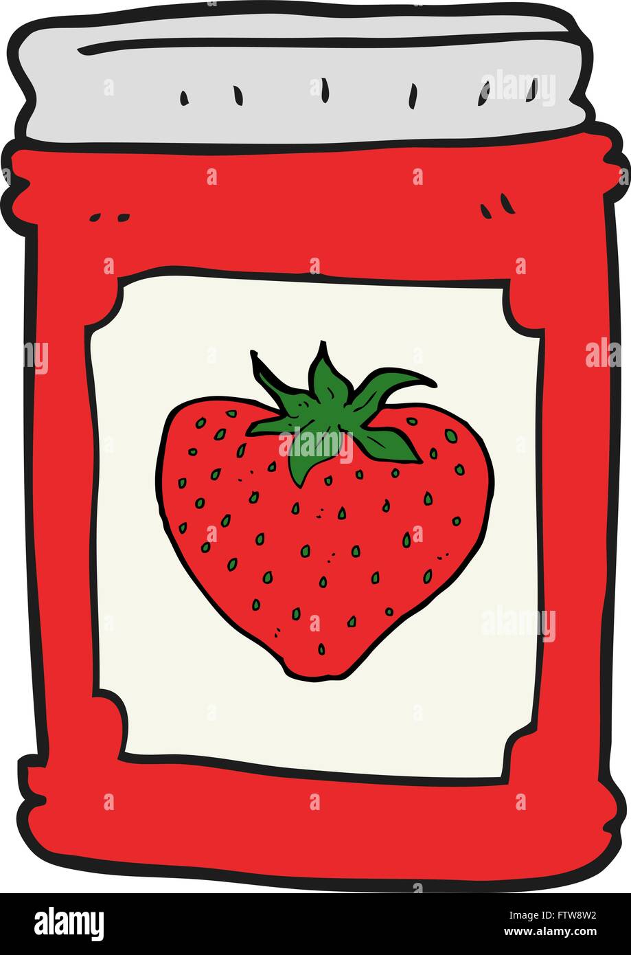 freehand drawn cartoon strawberry jam jar Stock Vector Image & Art Alamy