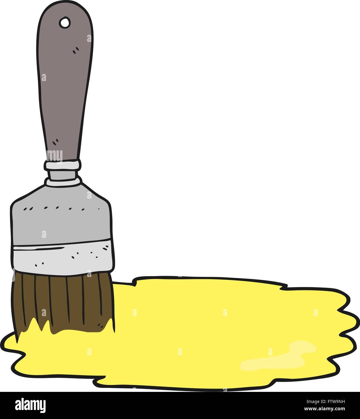freehand drawn cartoon paint brush Stock Vector Image & Art Alamy