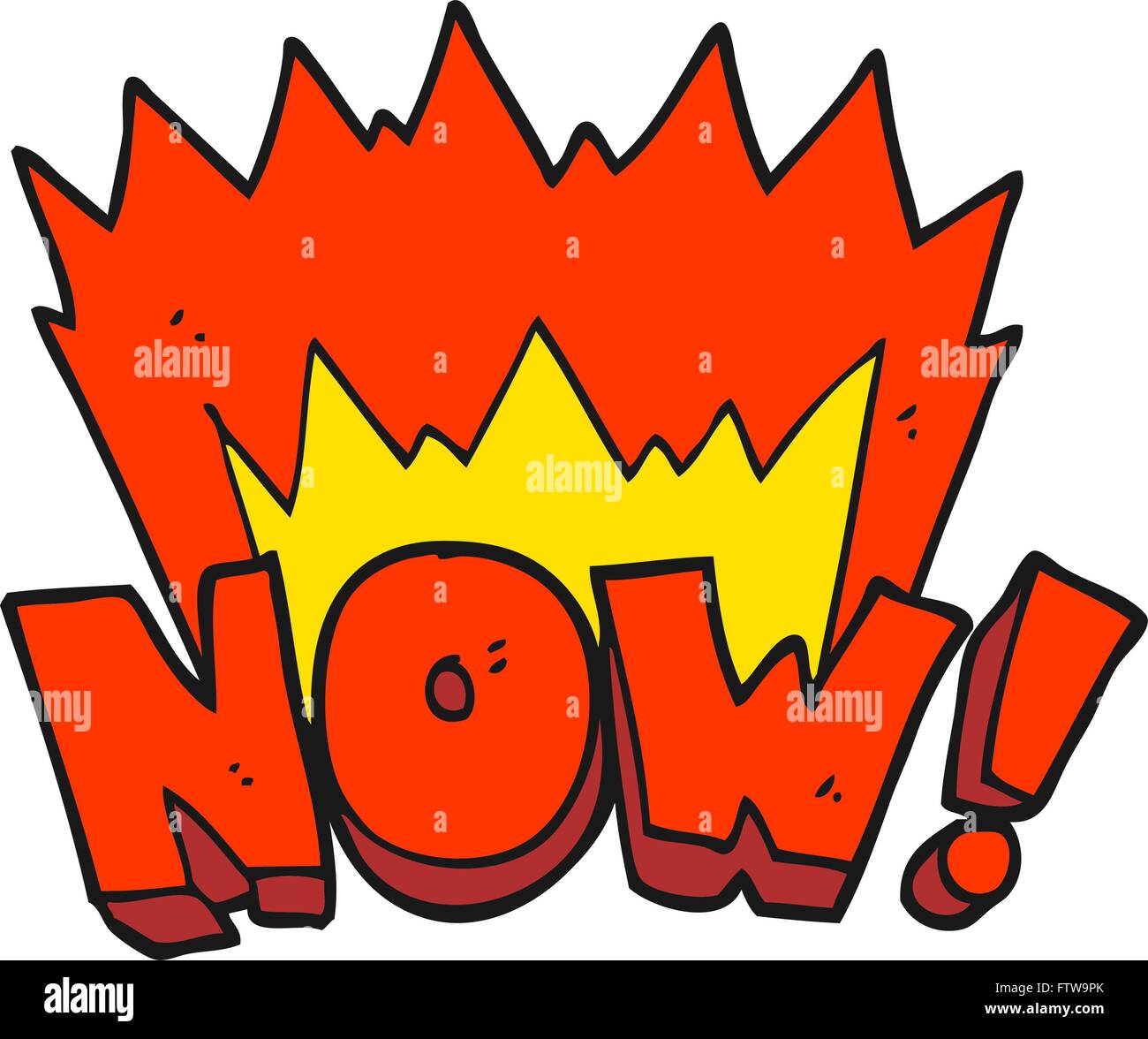 freehand drawn cartoon now symbol Stock Vector Image & Art Alamy