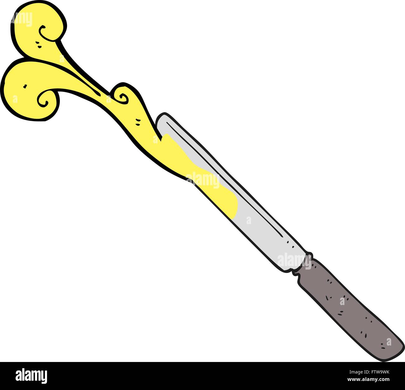 freehand drawn cartoon butter knife Stock Vector Image & Art - Alamy