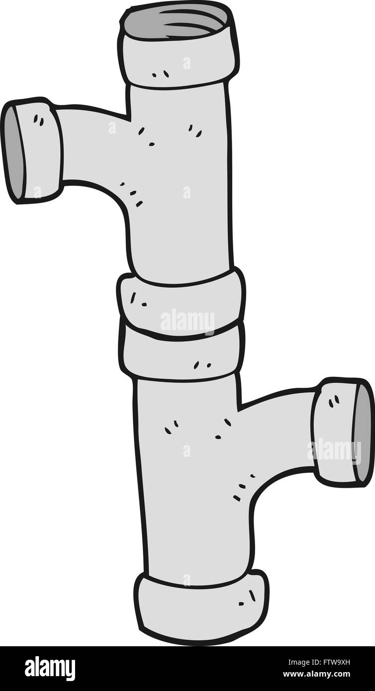freehand drawn cartoon pipe Stock Vector Image & Art - Alamy