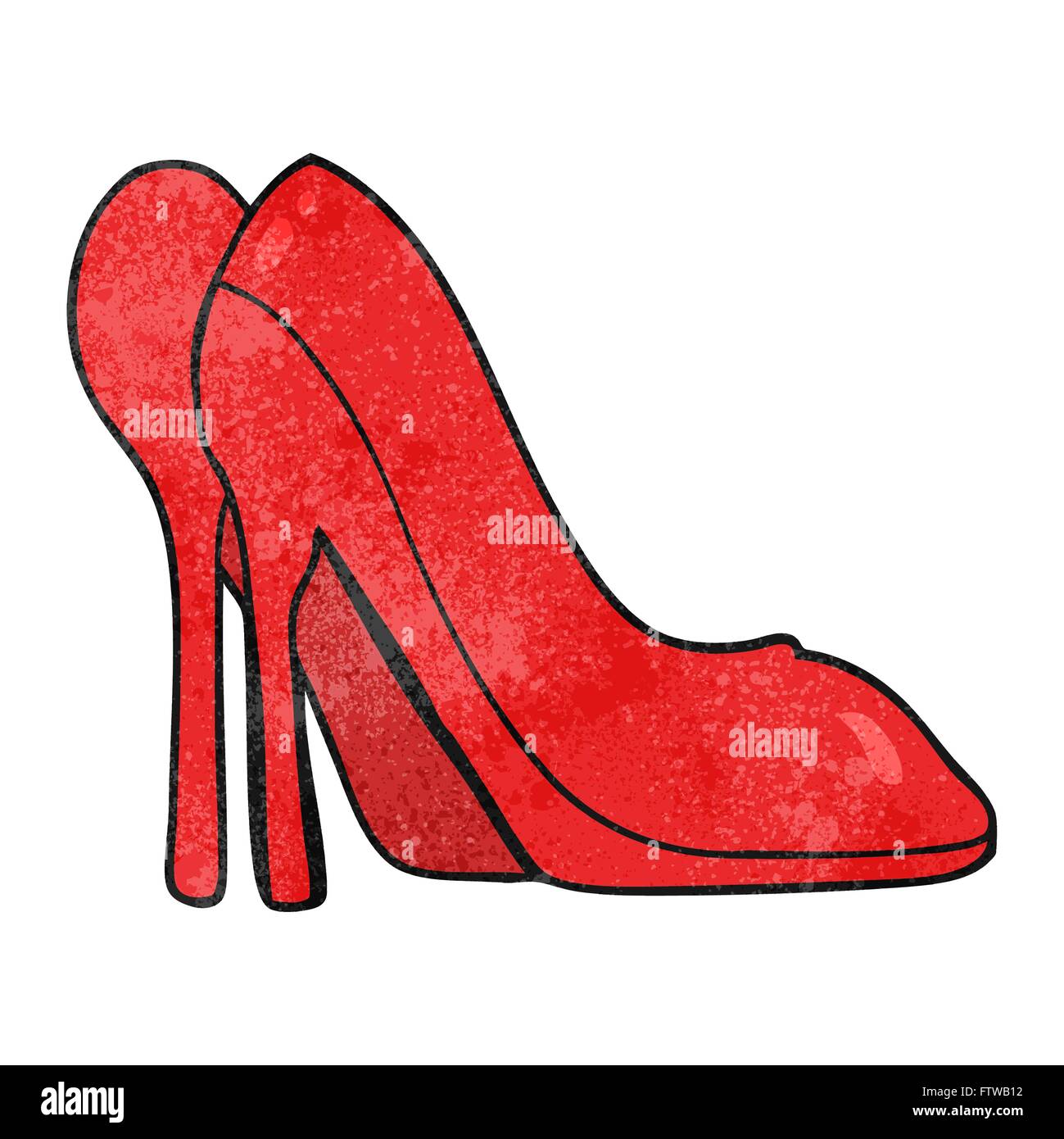 freehand textured cartoon high heel shoes Stock Vector Image & Art Alamy
