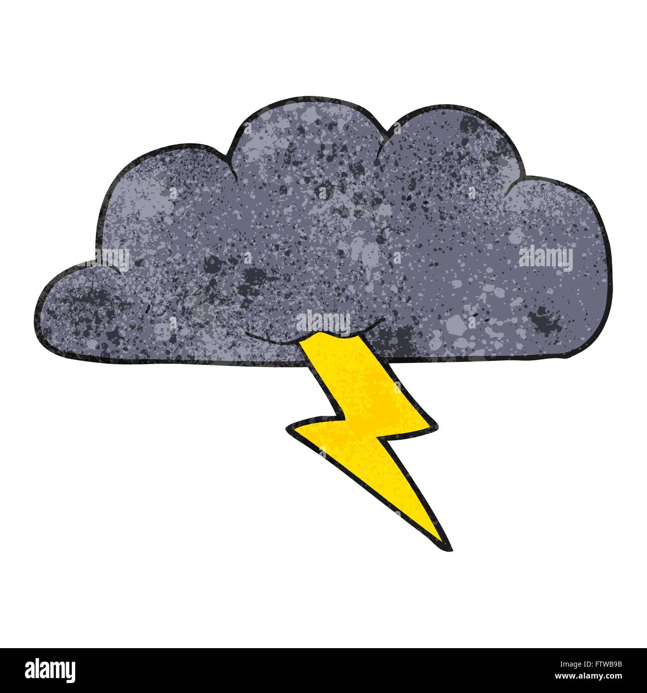 Thundercloud Vector freehand textured cartoon thundercloud Stock Vector Image & Art - Alamy