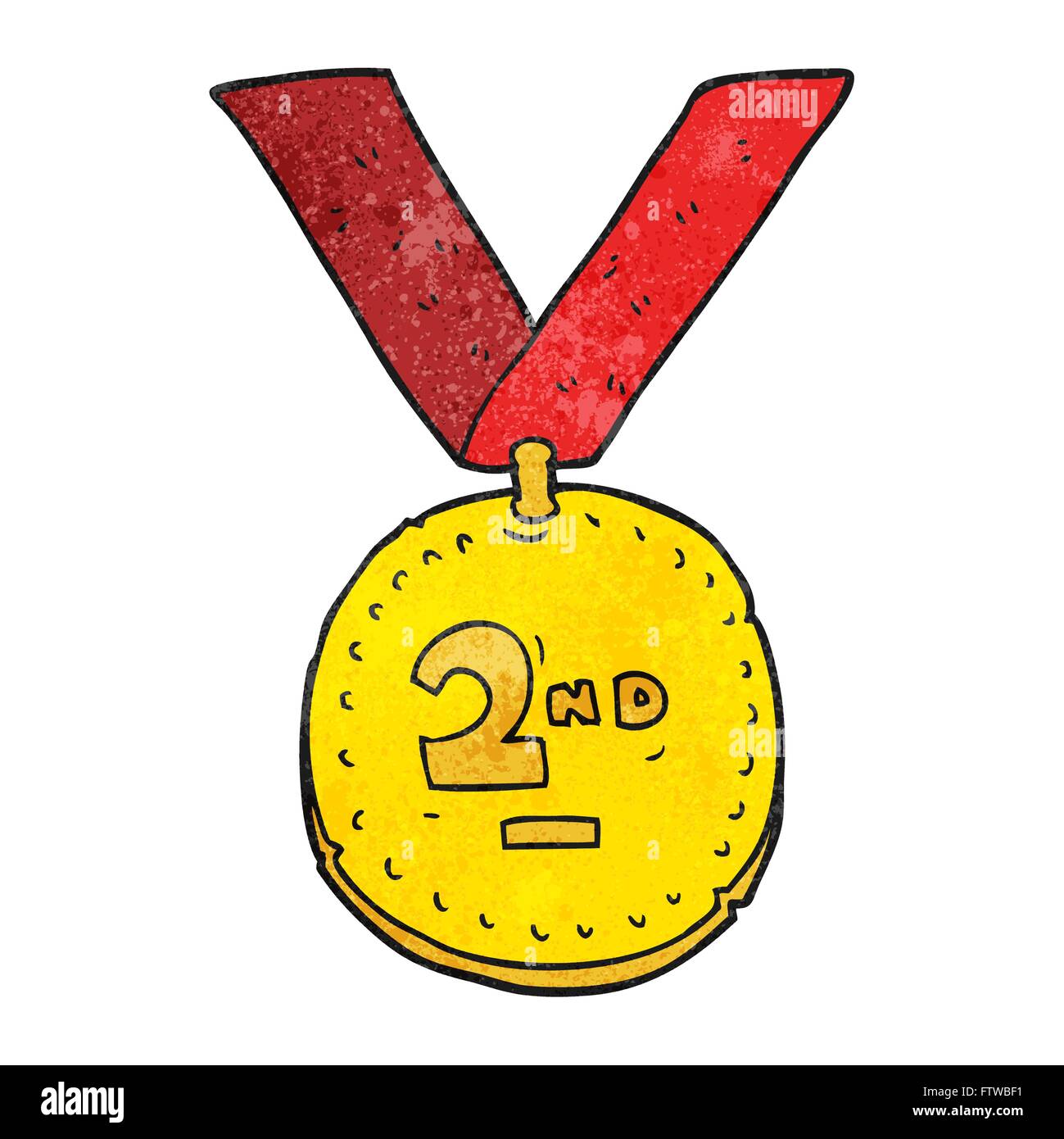 freehand textured cartoon sports medal Stock Vector