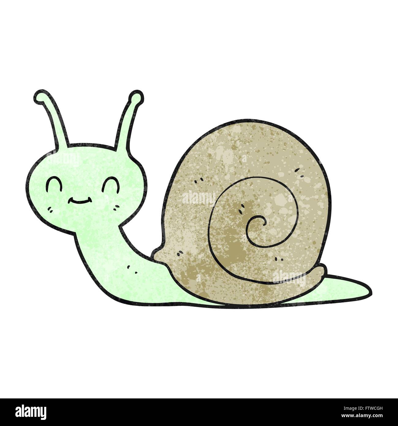 freehand textured cartoon cute snail Stock Vector Image & Art - Alamy
