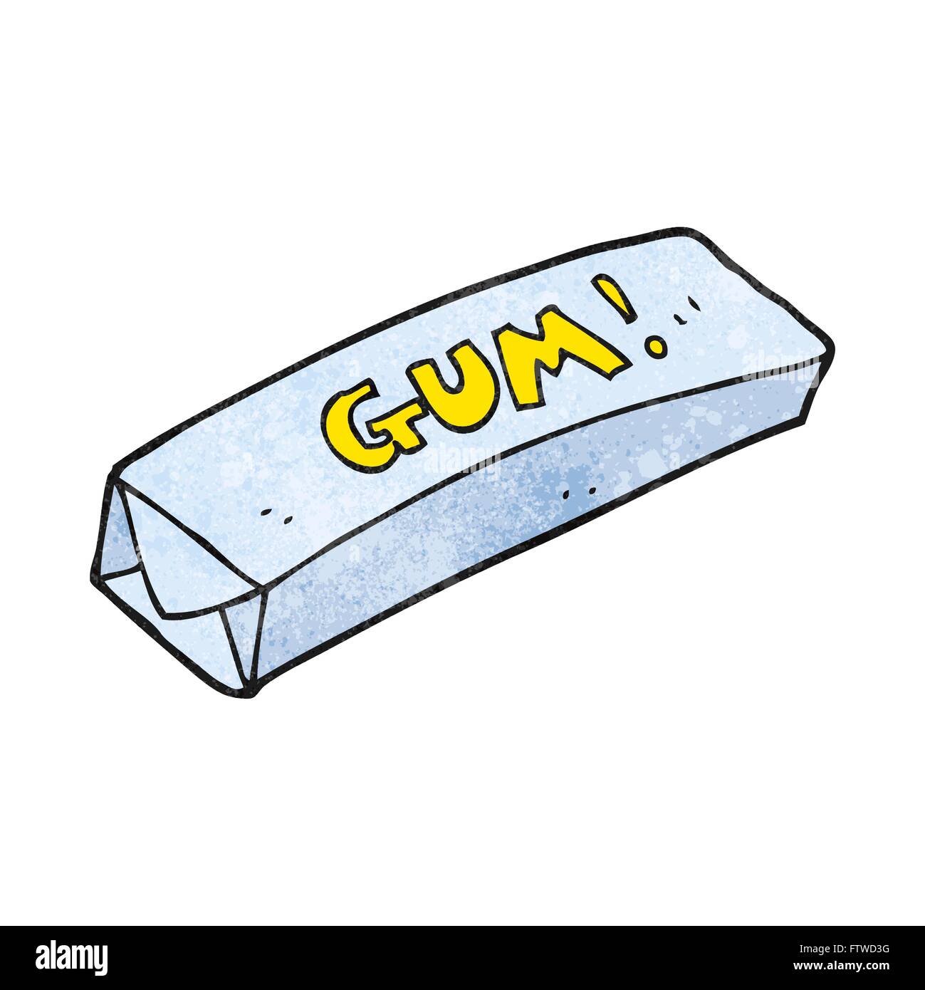 Freehand Retro Cartoon Chewing Gum Stock Photos & Freehand Retro