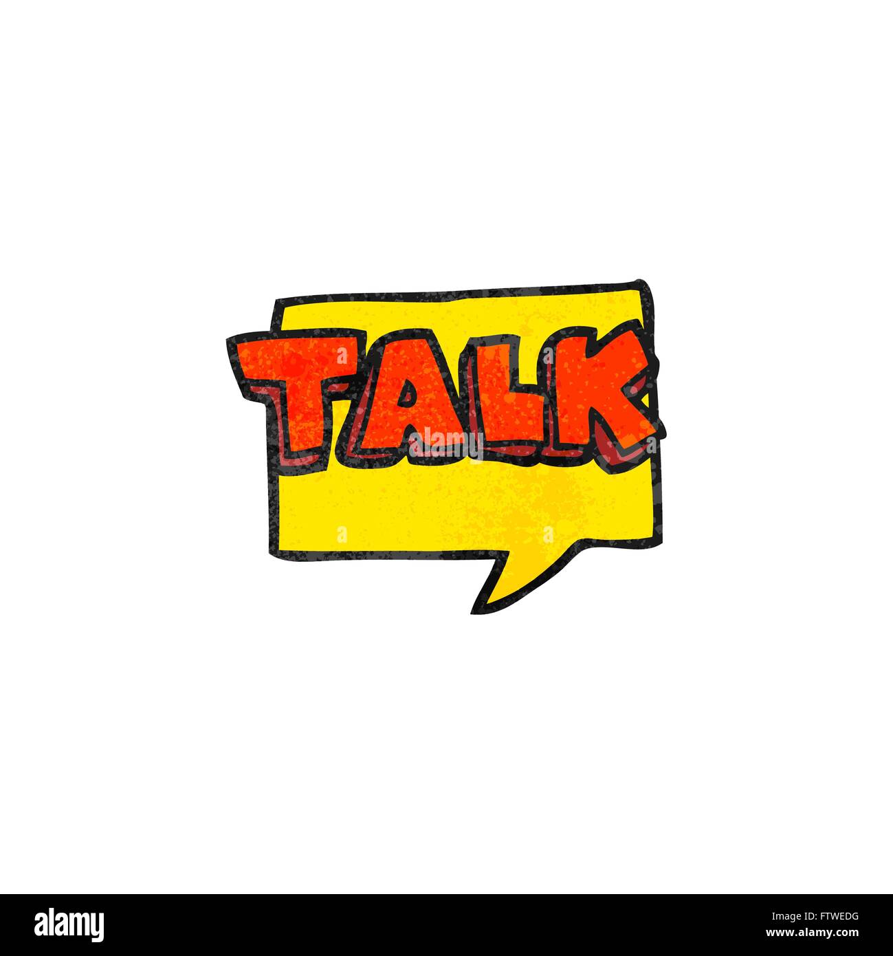 freehand textured cartoon talk symbol Stock Vector Image & Art - Alamy