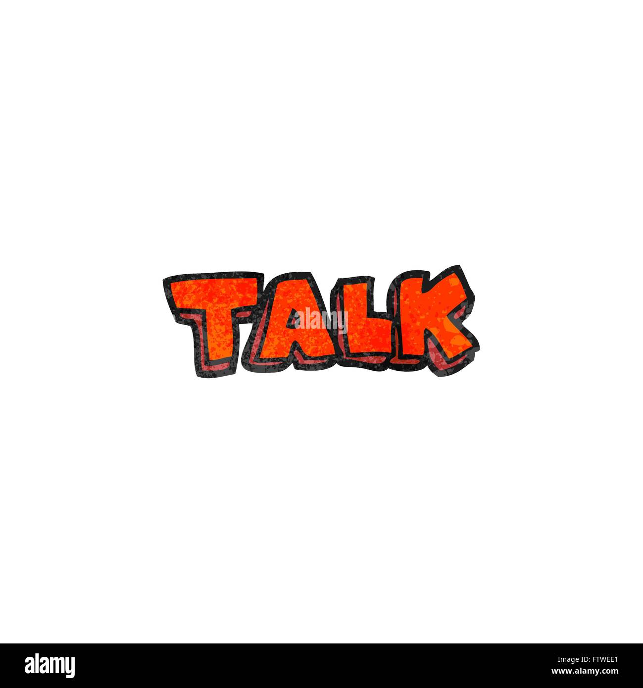 freehand textured cartoon talk symbol Stock Vector Image & Art - Alamy