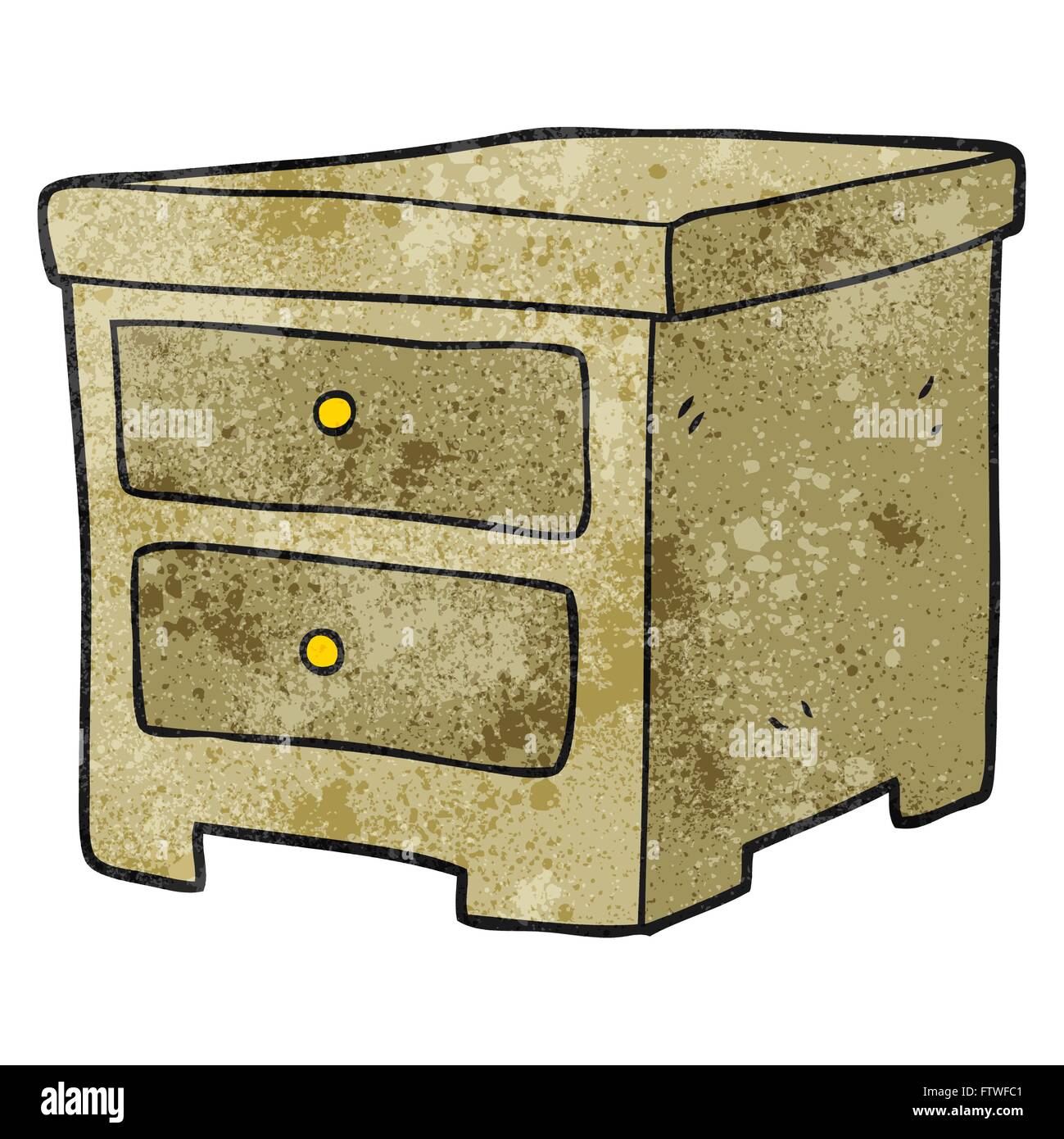 freehand textured cartoon chest of drawers Stock Vector Image & Art - Alamy