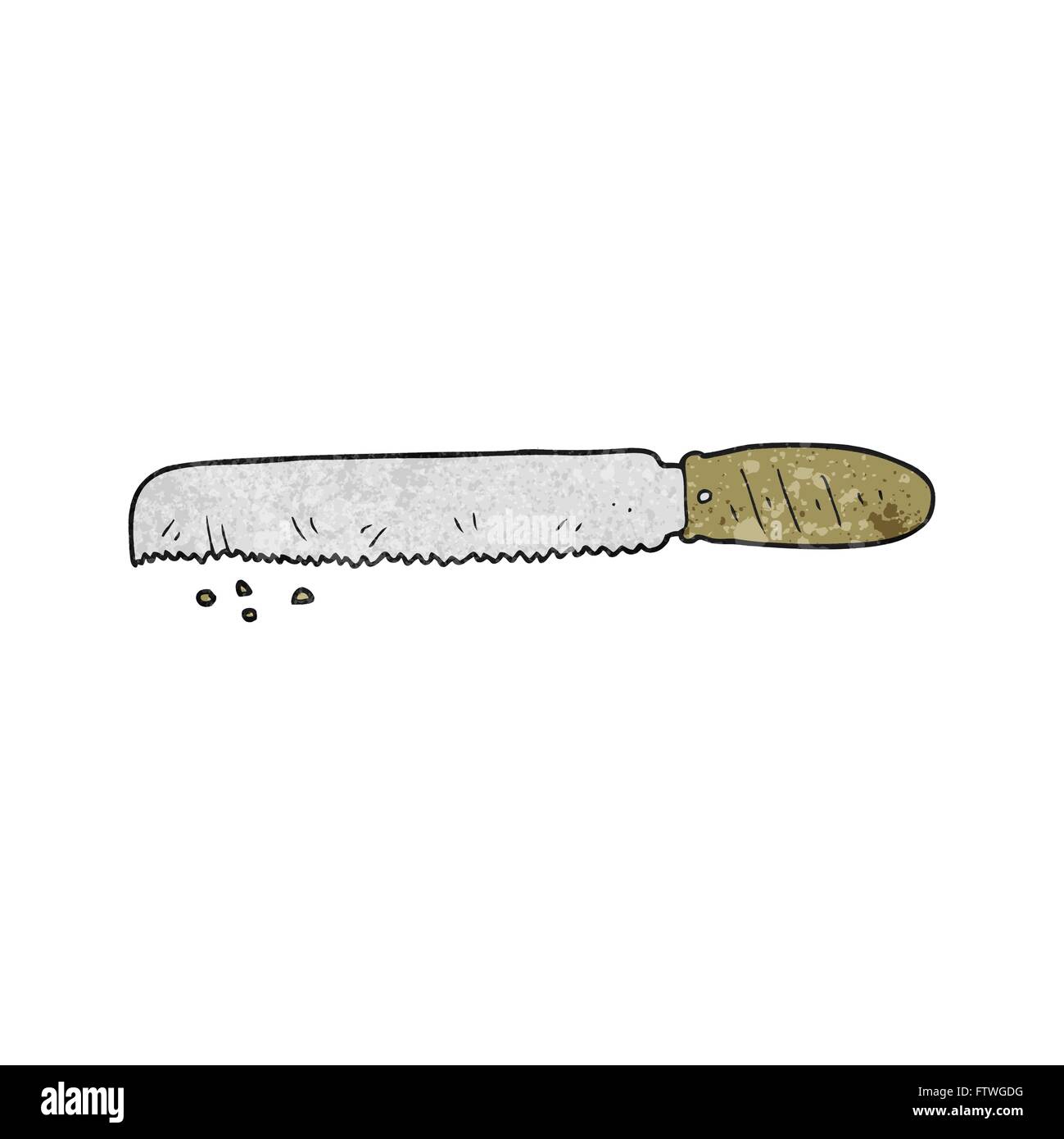 freehand textured cartoon bread knife Stock Vector Image & Art Alamy