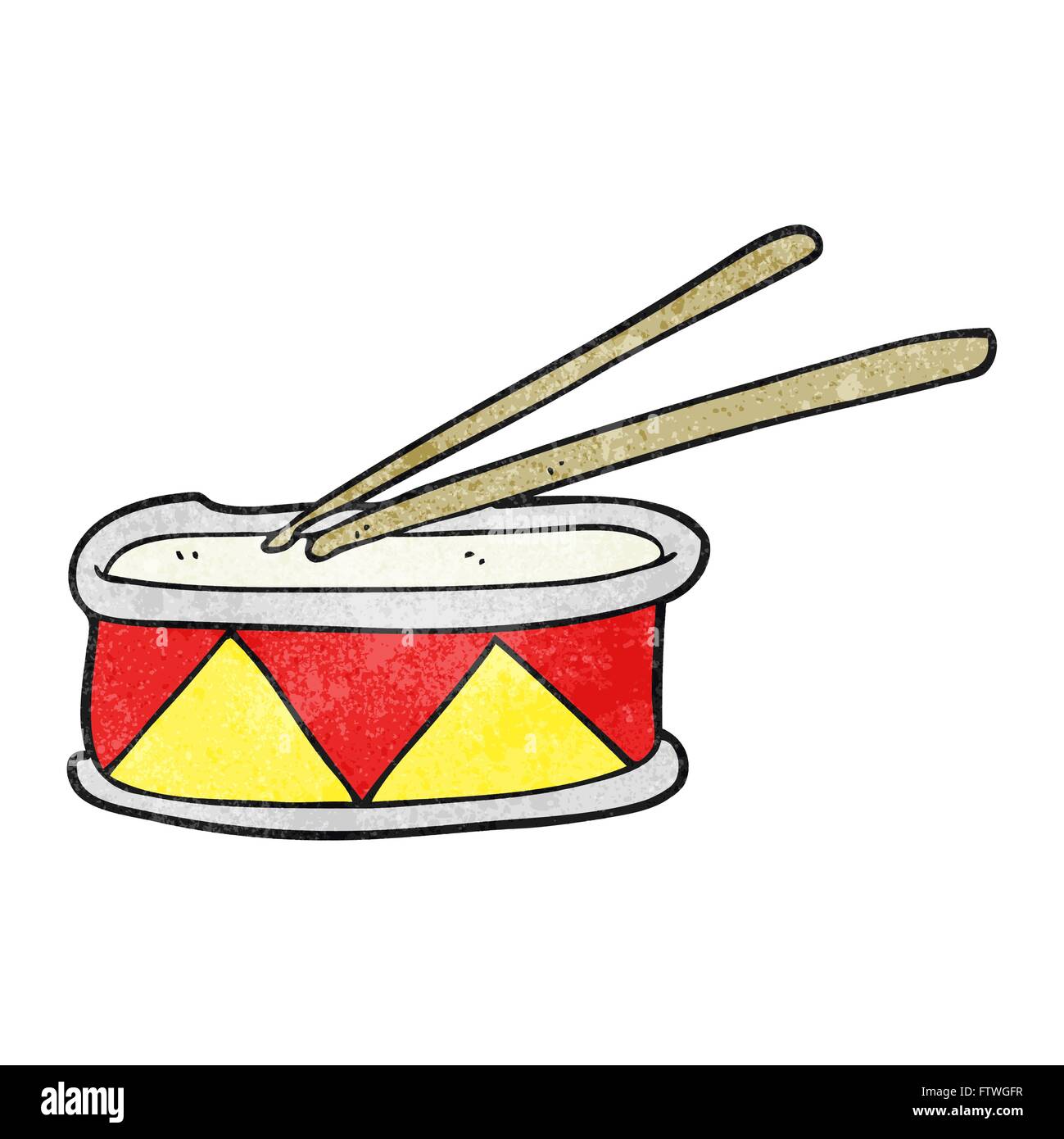 freehand textured cartoon drum Stock Vector Image & Art - Alamy