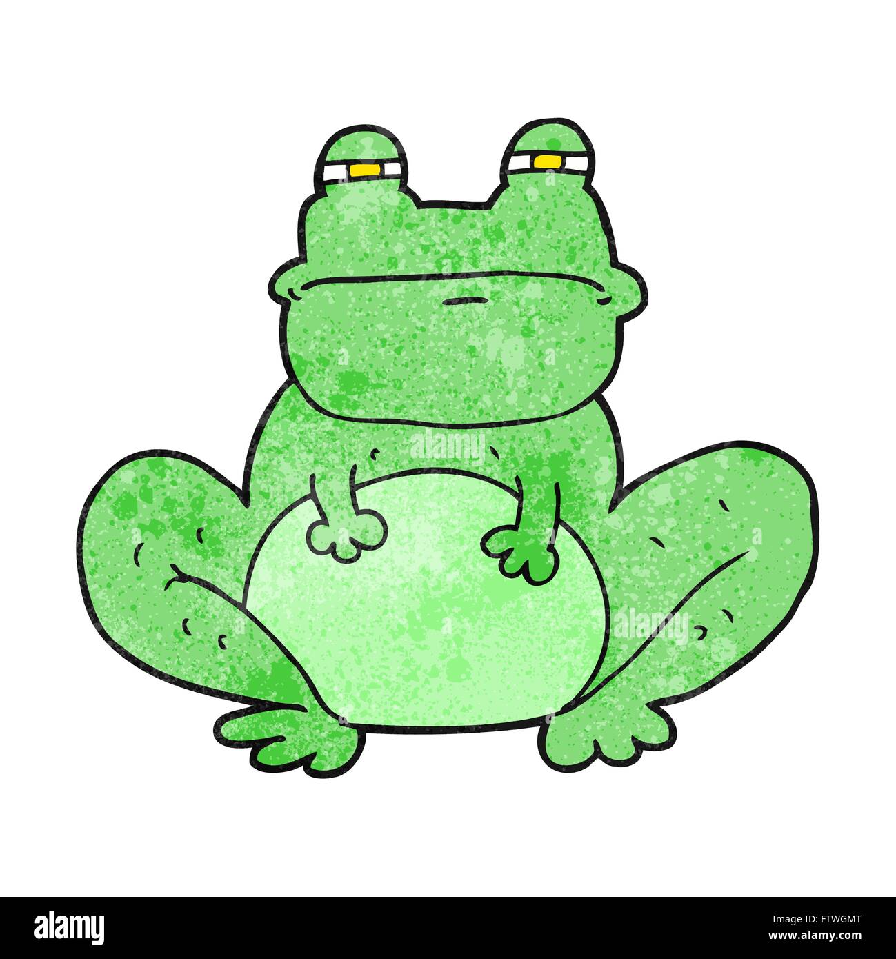freehand textured cartoon frog Stock Vector Image & Art - Alamy