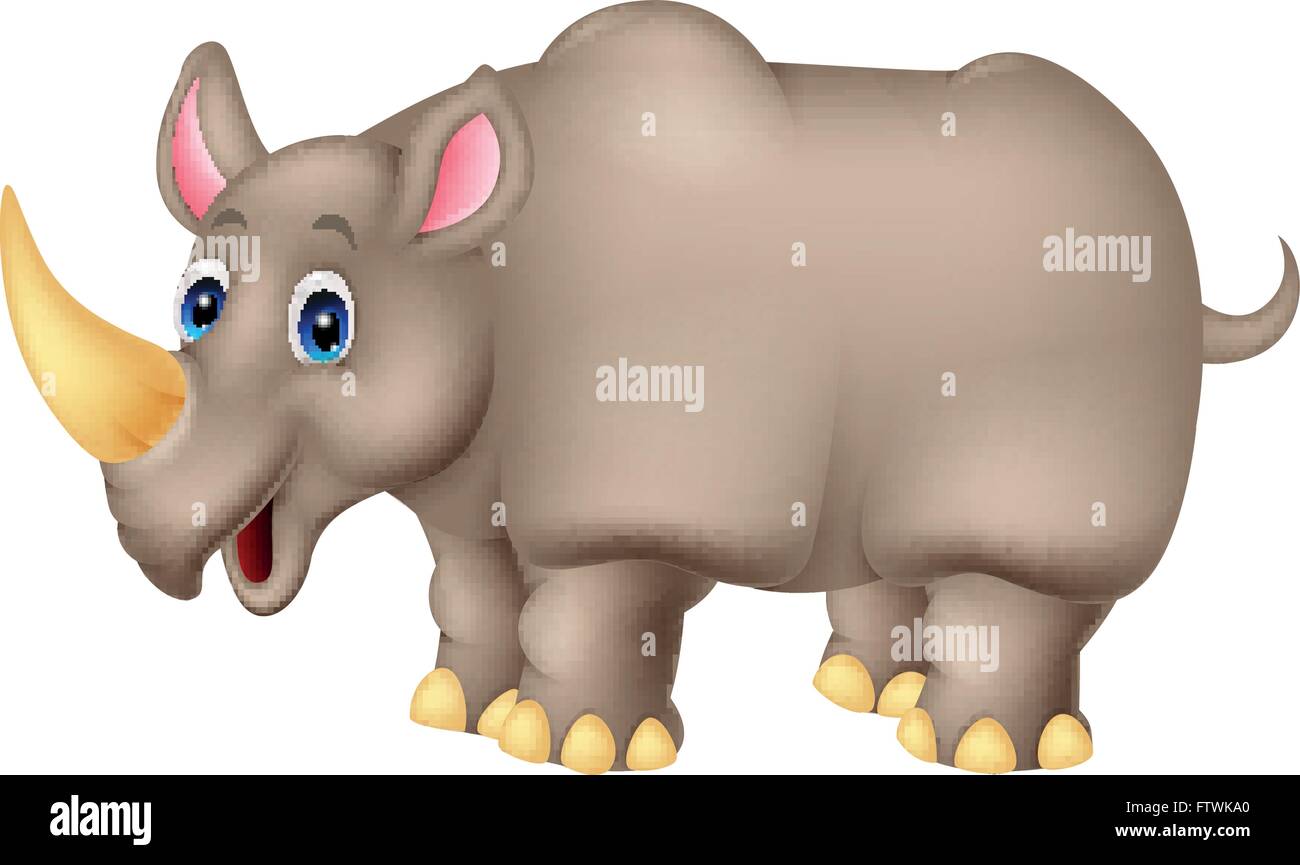 Cartoon Rhinoceros Stock Vector Image Art Alamy