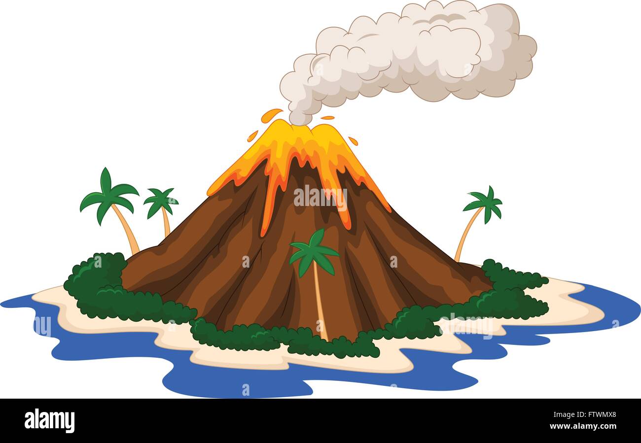 Volcanic island Stock Vector