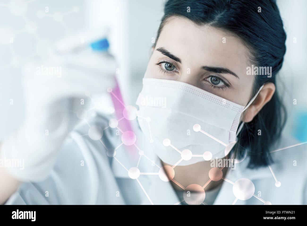 Close up woman scientist eyes hi-res stock photography and images - Alamy
