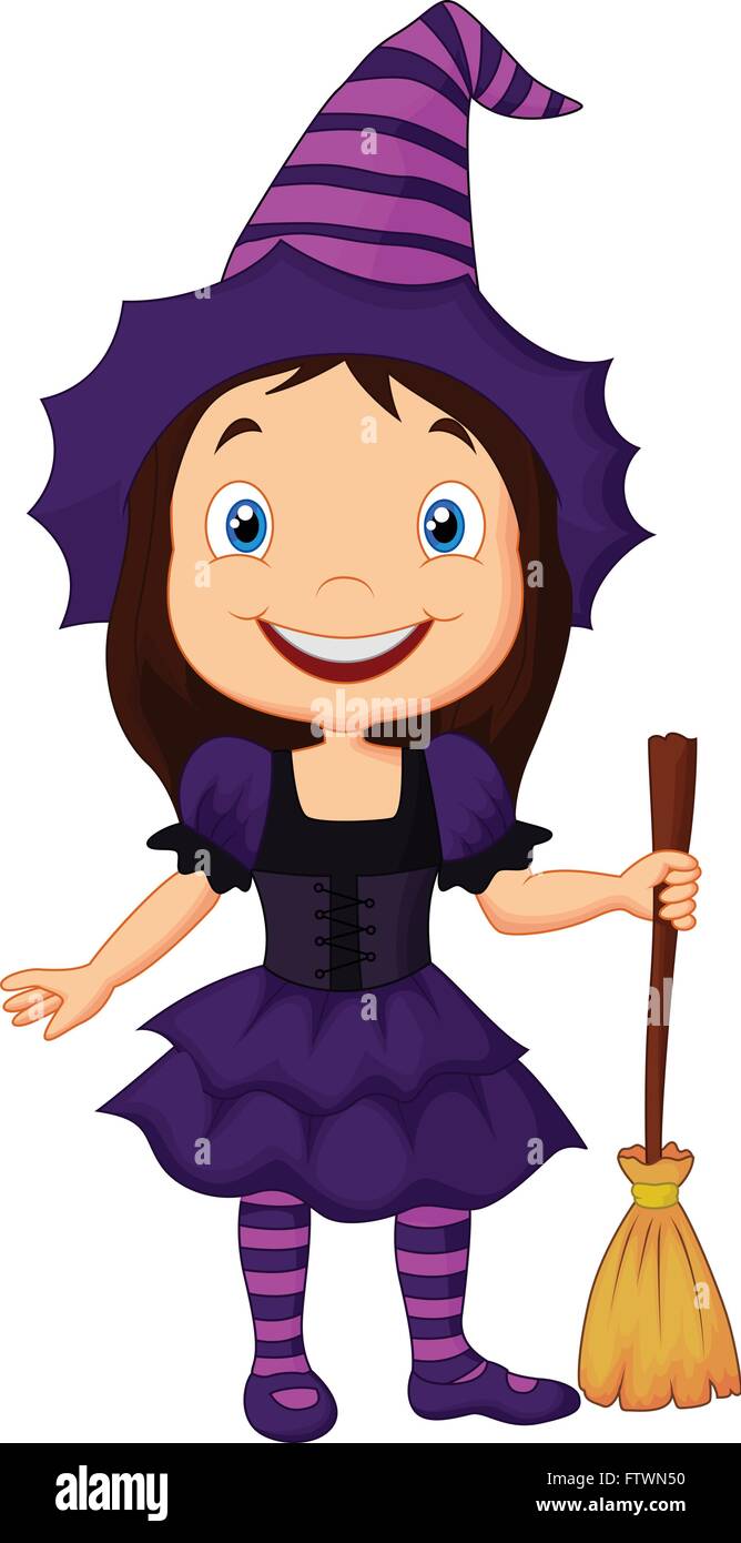 Cute cartoon witch Stock Vector Image & Art - Alamy