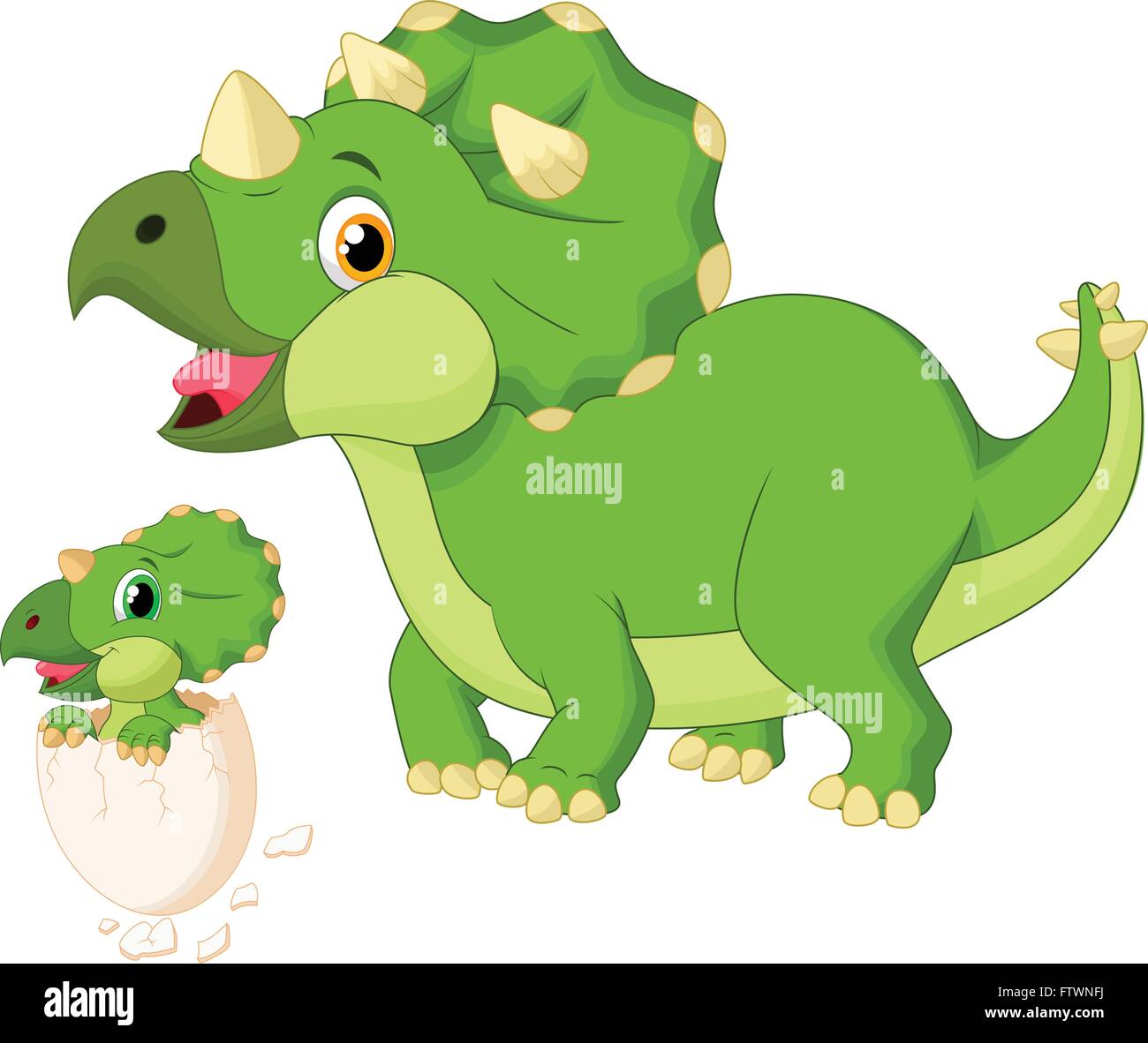 Mother triceratops with baby hatching Stock Vector Image & Art - Alamy