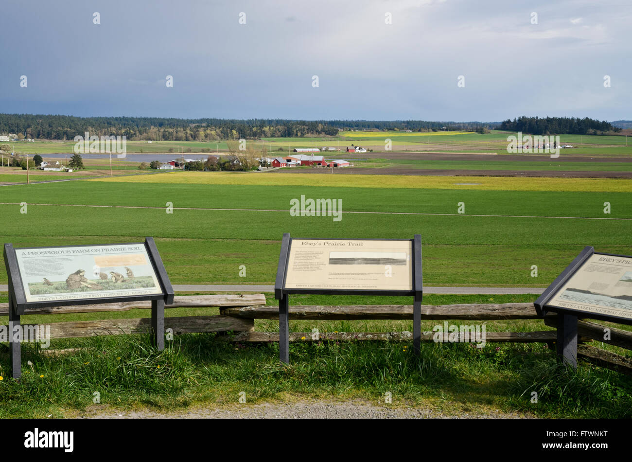 Whidbey Island Viewing spot of the scenic pastures and farmland of