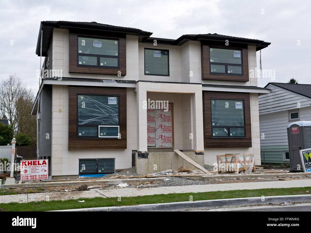 Large and expensive new home under construction in Greater Vancouver