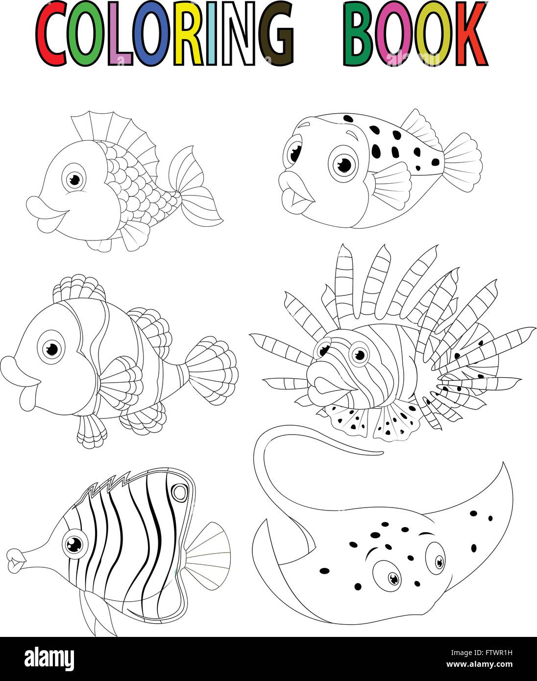 Cartoon fish coloring book Stock Vector Image & Art - Alamy