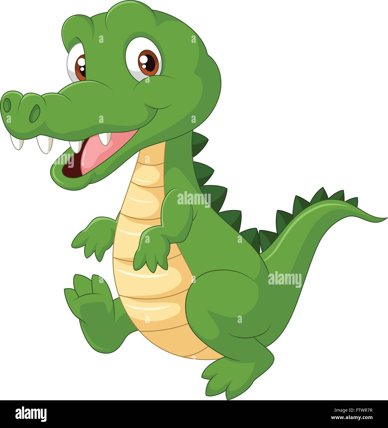 Happy cartoon crocodile Stock Vector