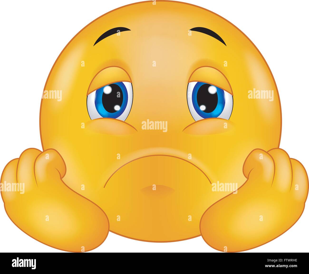 Sad smiley emoticon Stock Vector Image & Art - Alamy