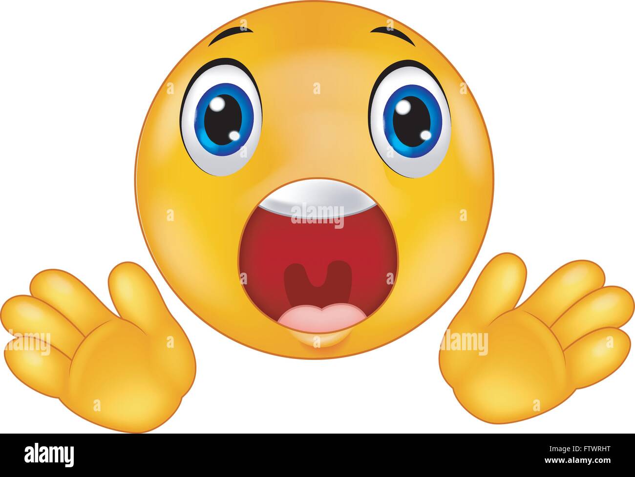 Smiley emoticon surprised Stock Vector Image & Art - Alamy