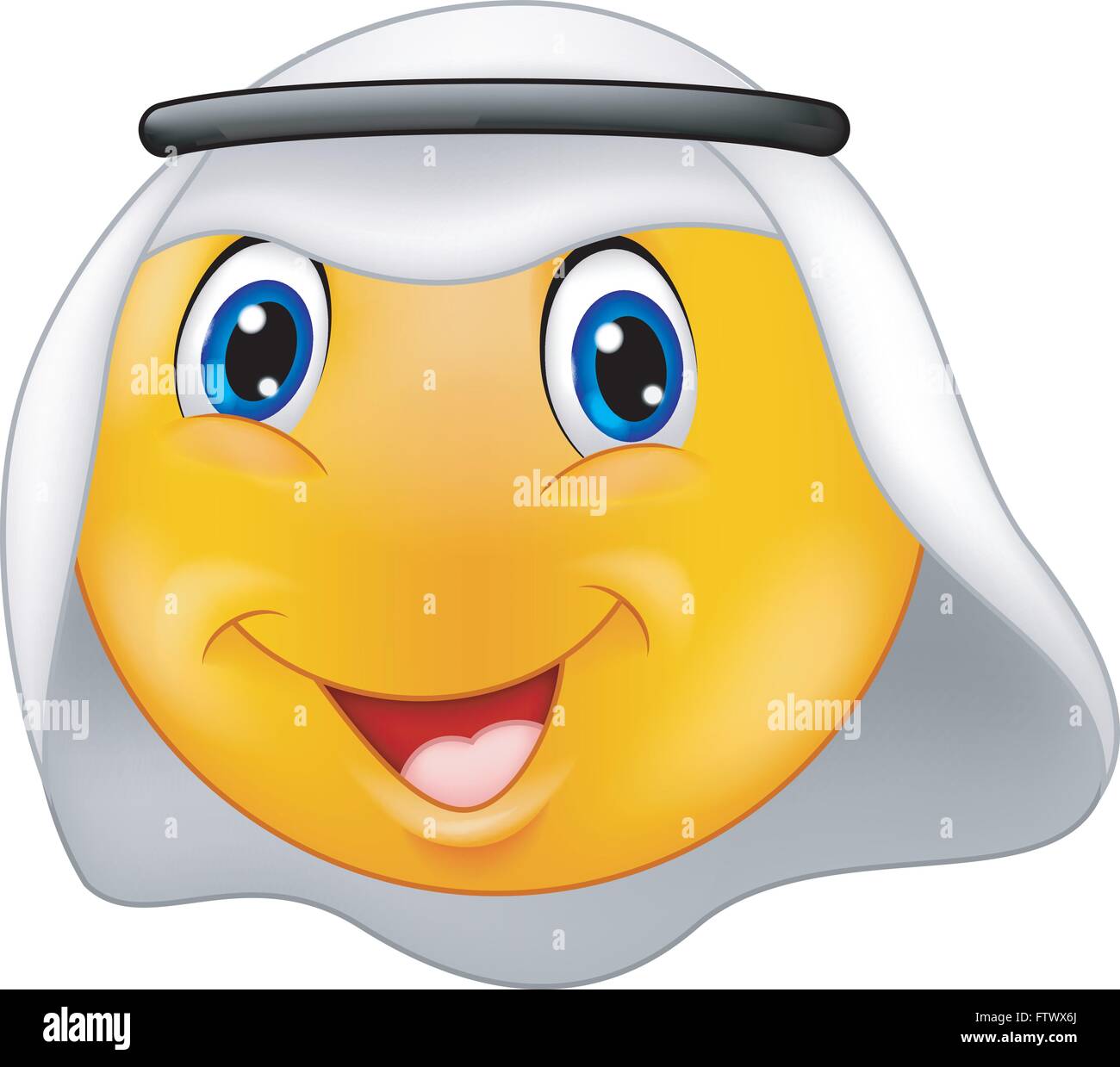 Emoticon smiley with Arabic dress Stock Vector Image & Art Alamy