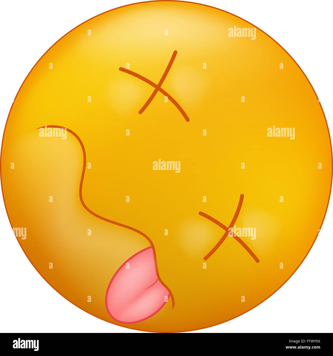 Dead emoticon smiley Stock Vector Image & Art Alamy