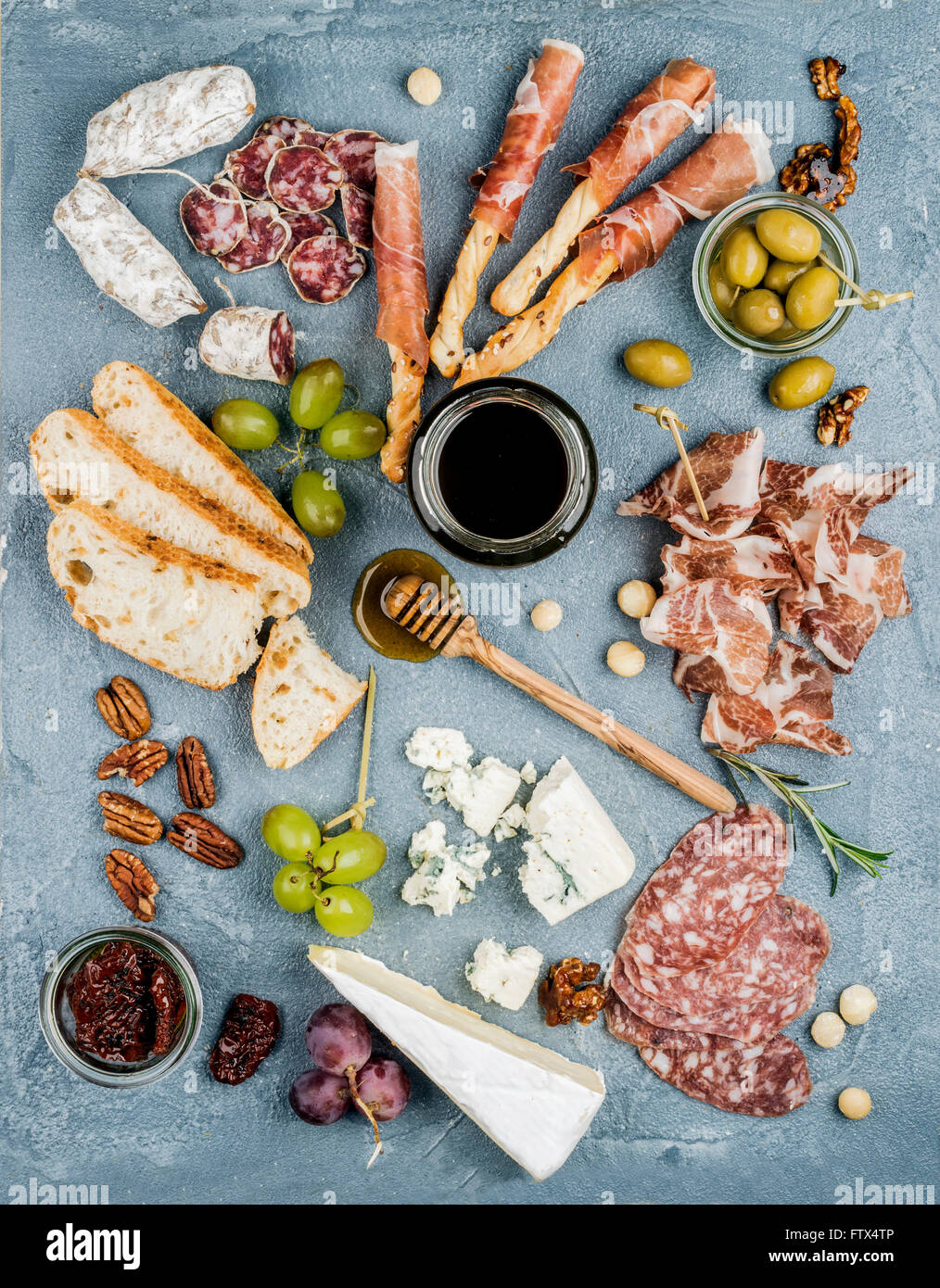 Salami and cheese selection Stock Photo Alamy
