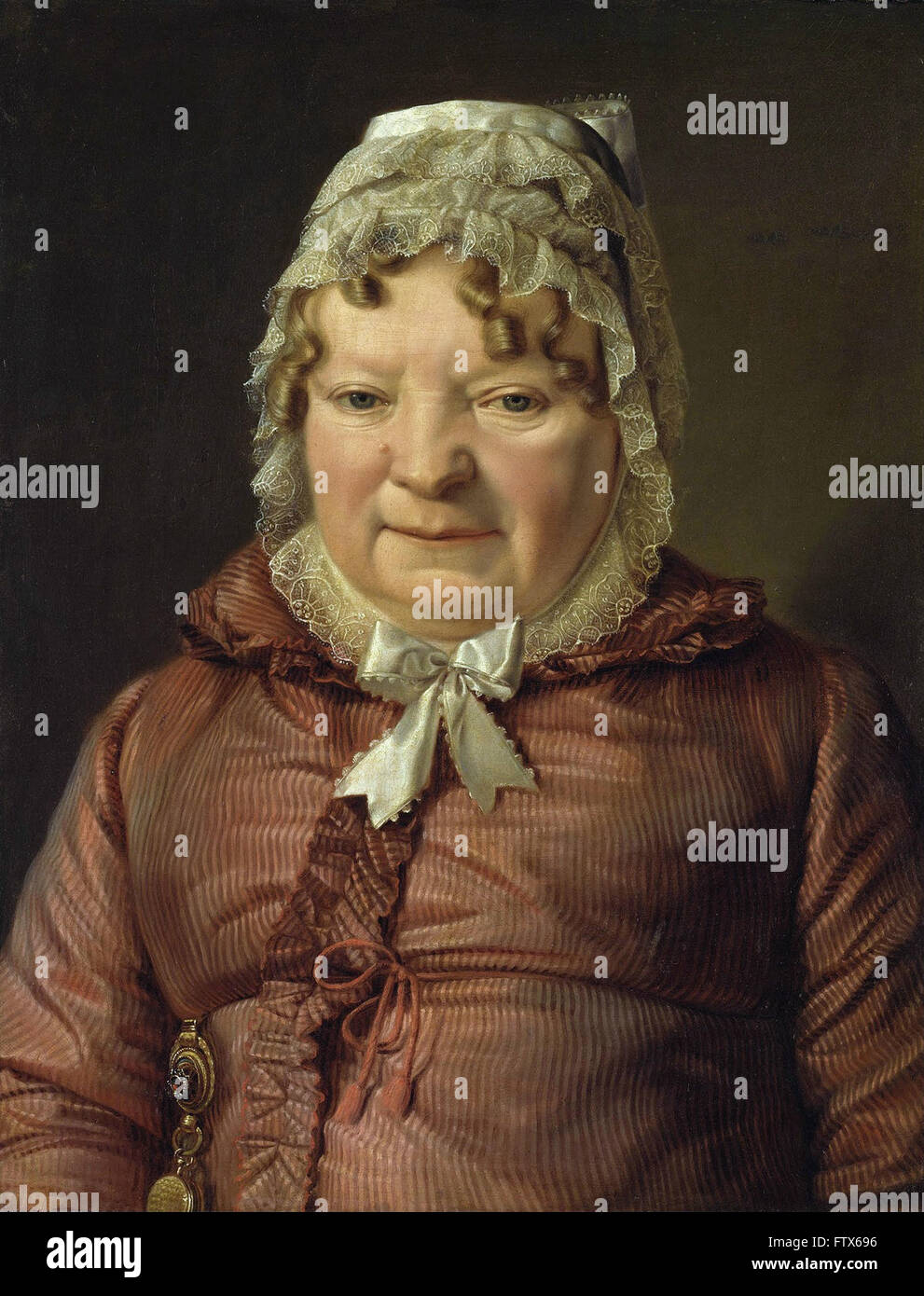 Ferdinand Georg Waldmüller - Porträt der Mutter des Hauptmanns von Stierle Stock Photo