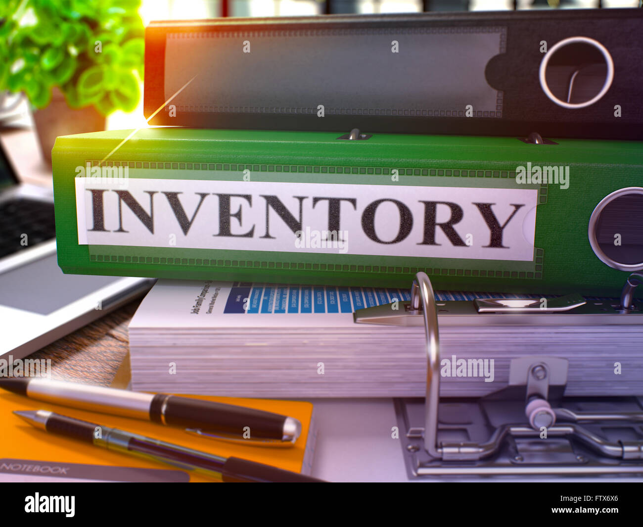 Current Folder Documents Inventory Green Office Folder with Inscription Inventory Stock Photo - Alamy