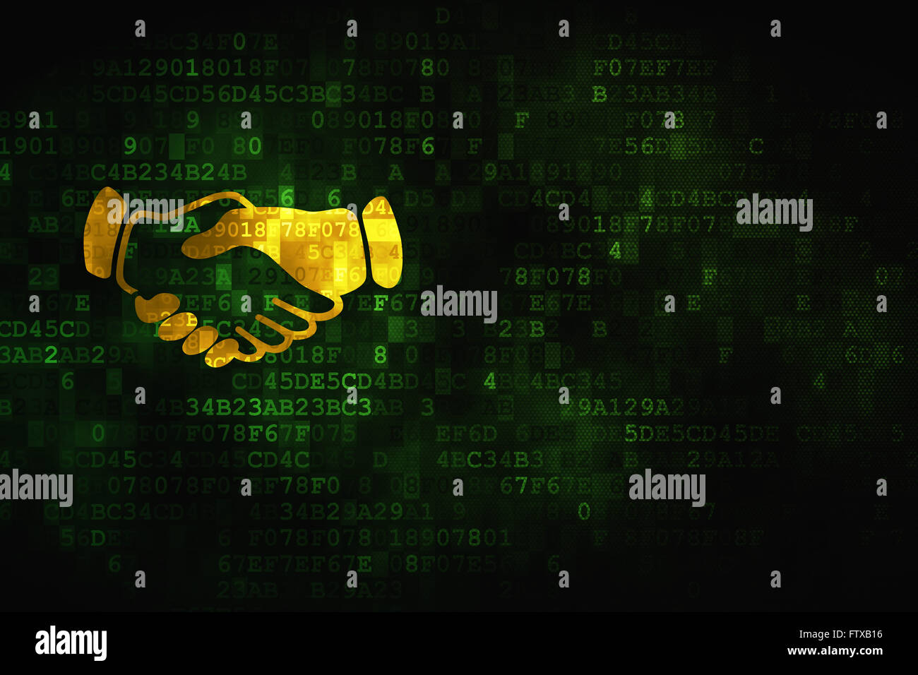 Business concept: Handshake on digital background Stock Photo - Alamy