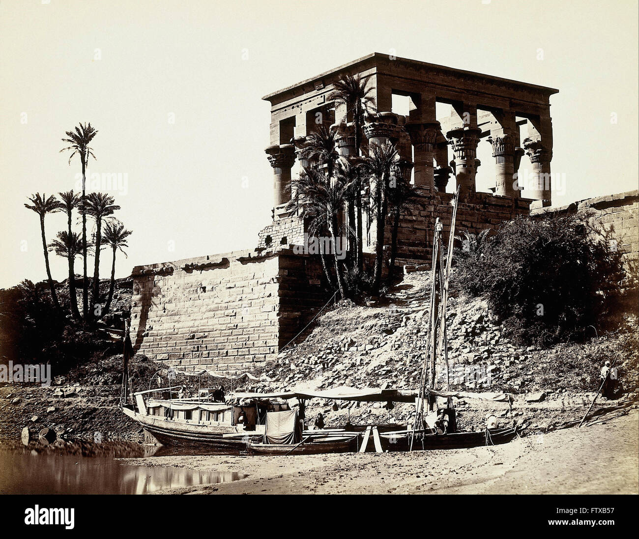 Francis Frith - The Hypaethral Temple, Philae (Egypt) -  Cincinnati Art Museum Stock Photo