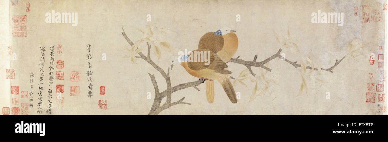 Qian Xuan - Doves and Pear Blossoms after Rain - Cincinnati Art Museum ...