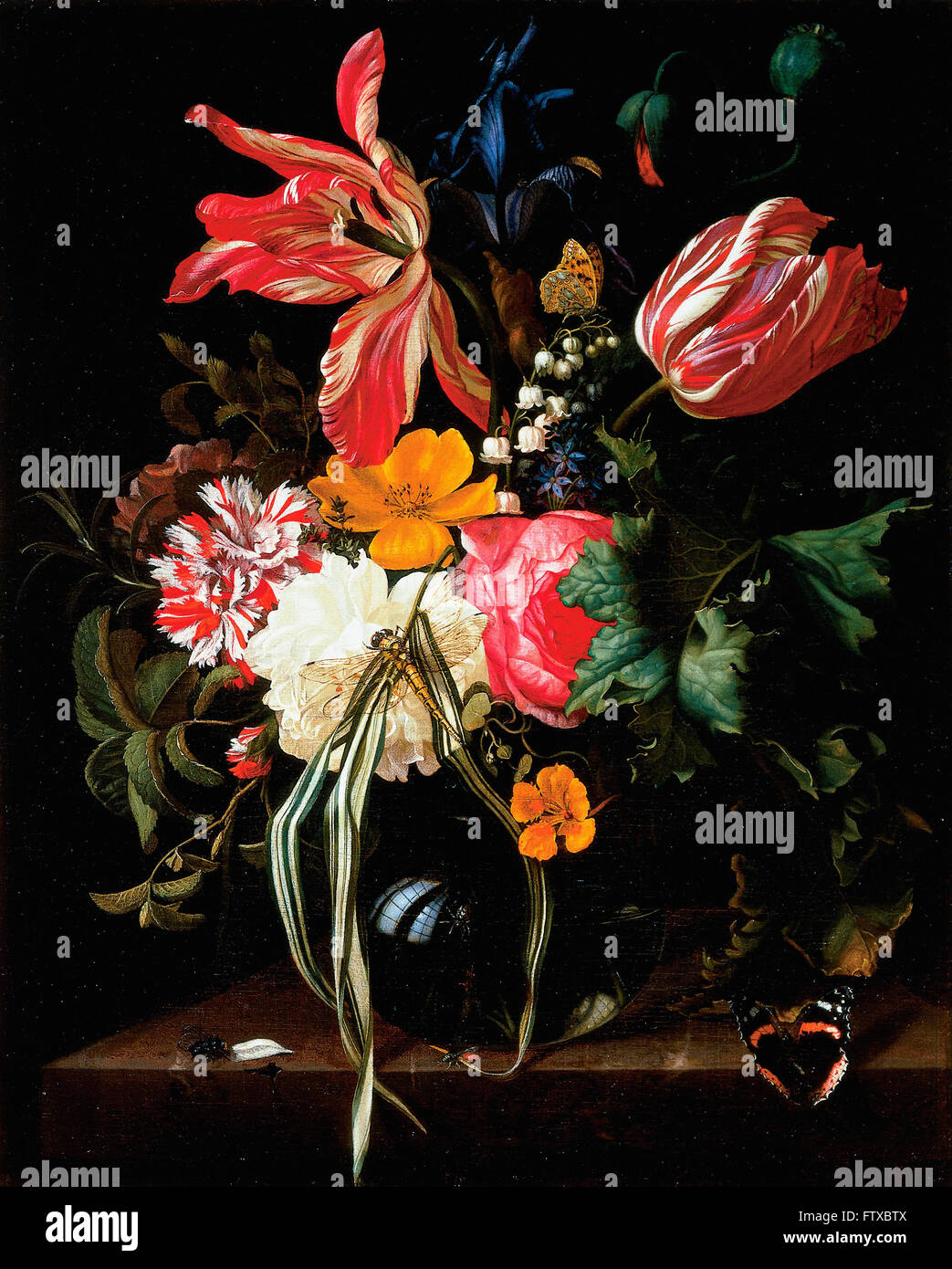 Maria van Oosterwijck - Flower Still Life -  Cincinnati Art Museum Stock Photo