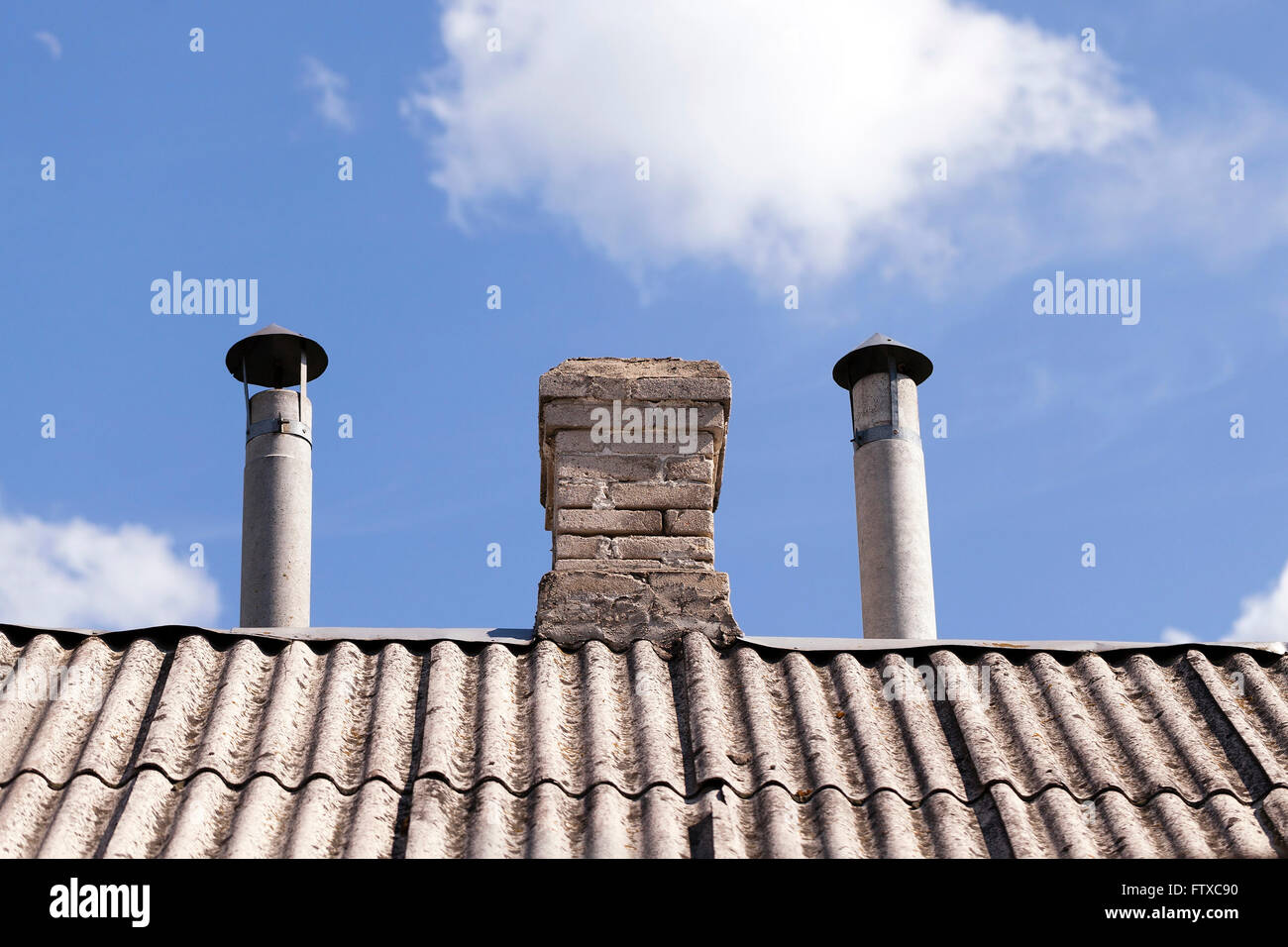 pipe on the roof Stock Photo Alamy