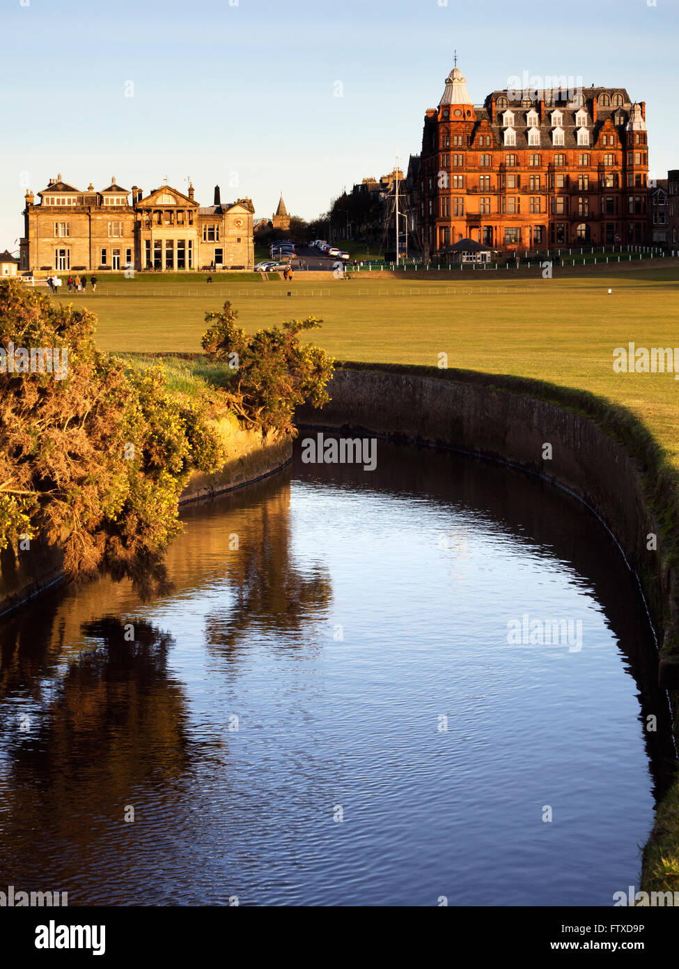 Swilken Burn on the Old Course at St Andrews Fife Scotland Stock Photo