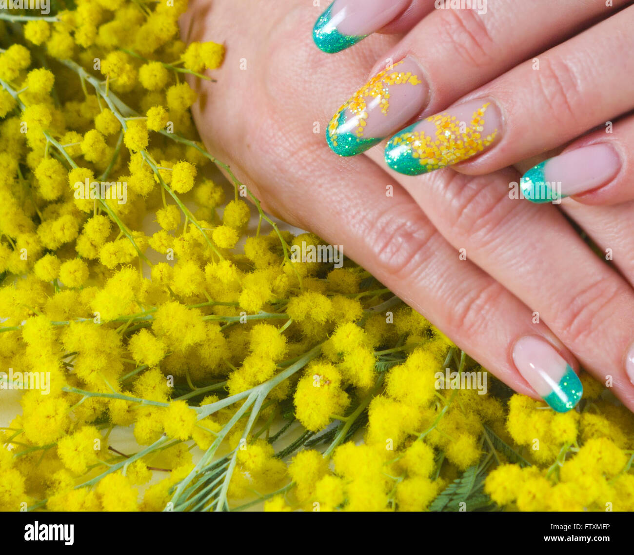 Spring Flower Nail Art Design Stock Photo 1716016579 | Shutterstock