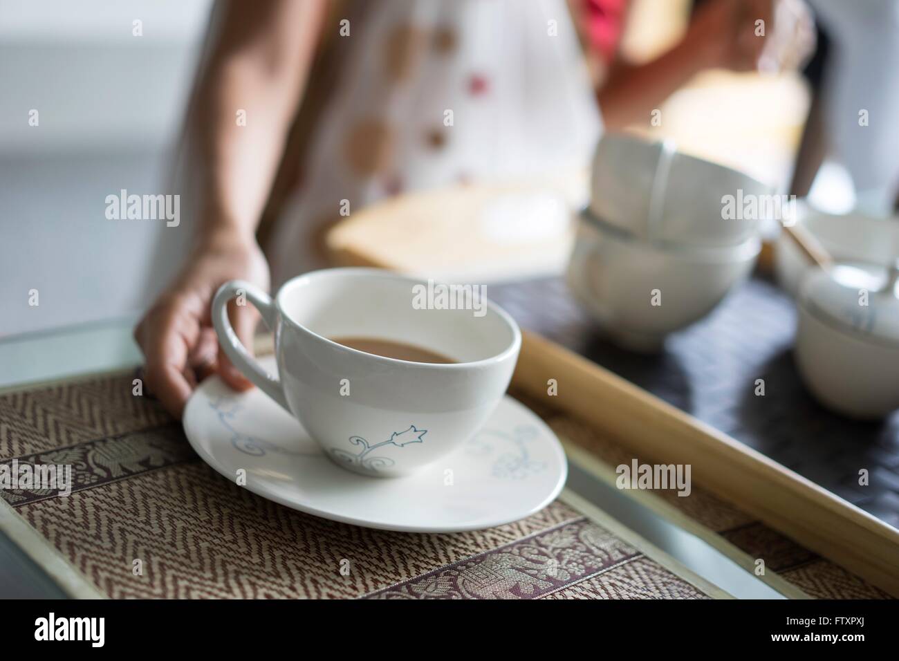 Tea serving at Diwali Stock Photo