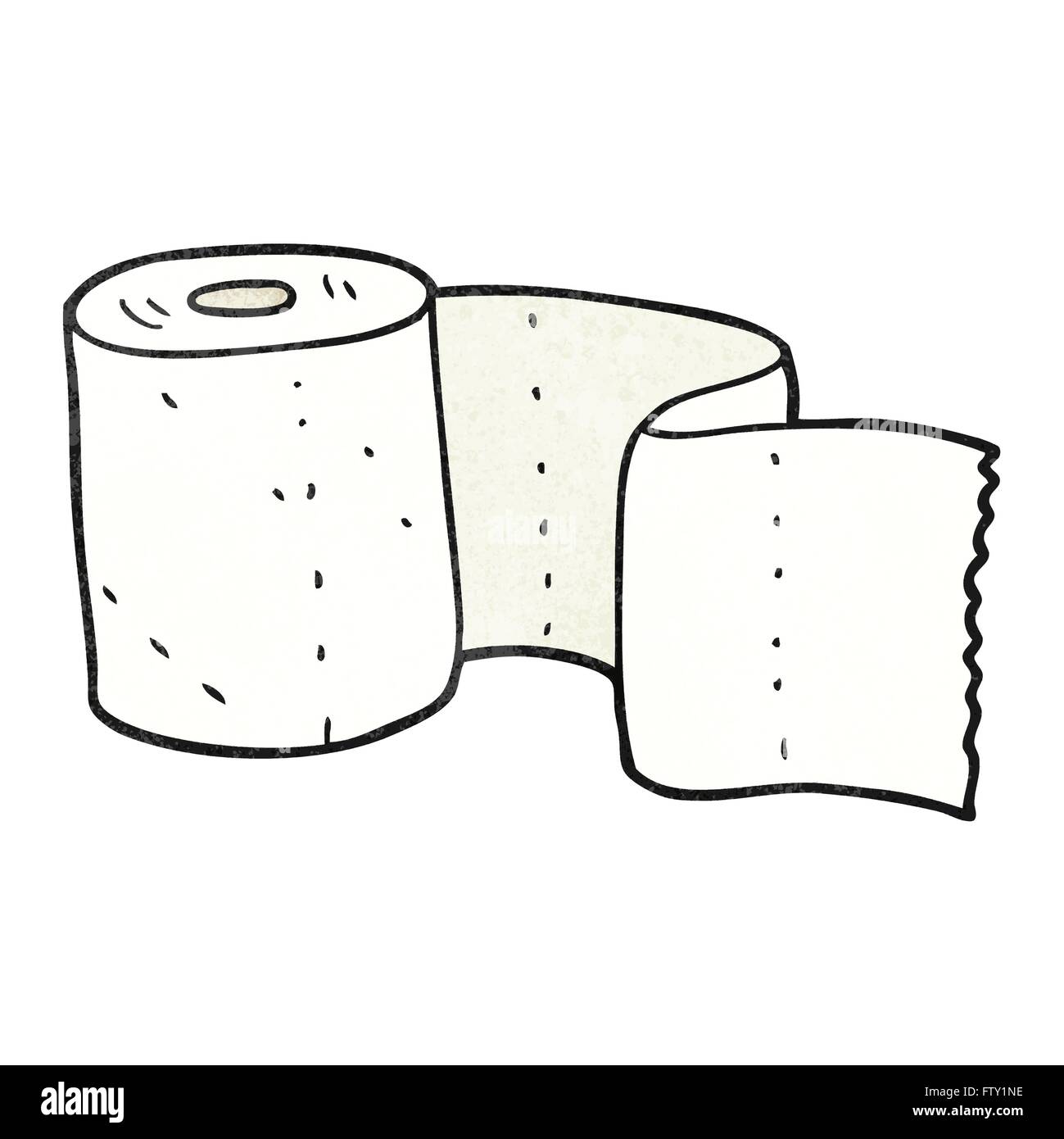 freehand textured cartoon toilet roll Stock Vector Image & Art Alamy
