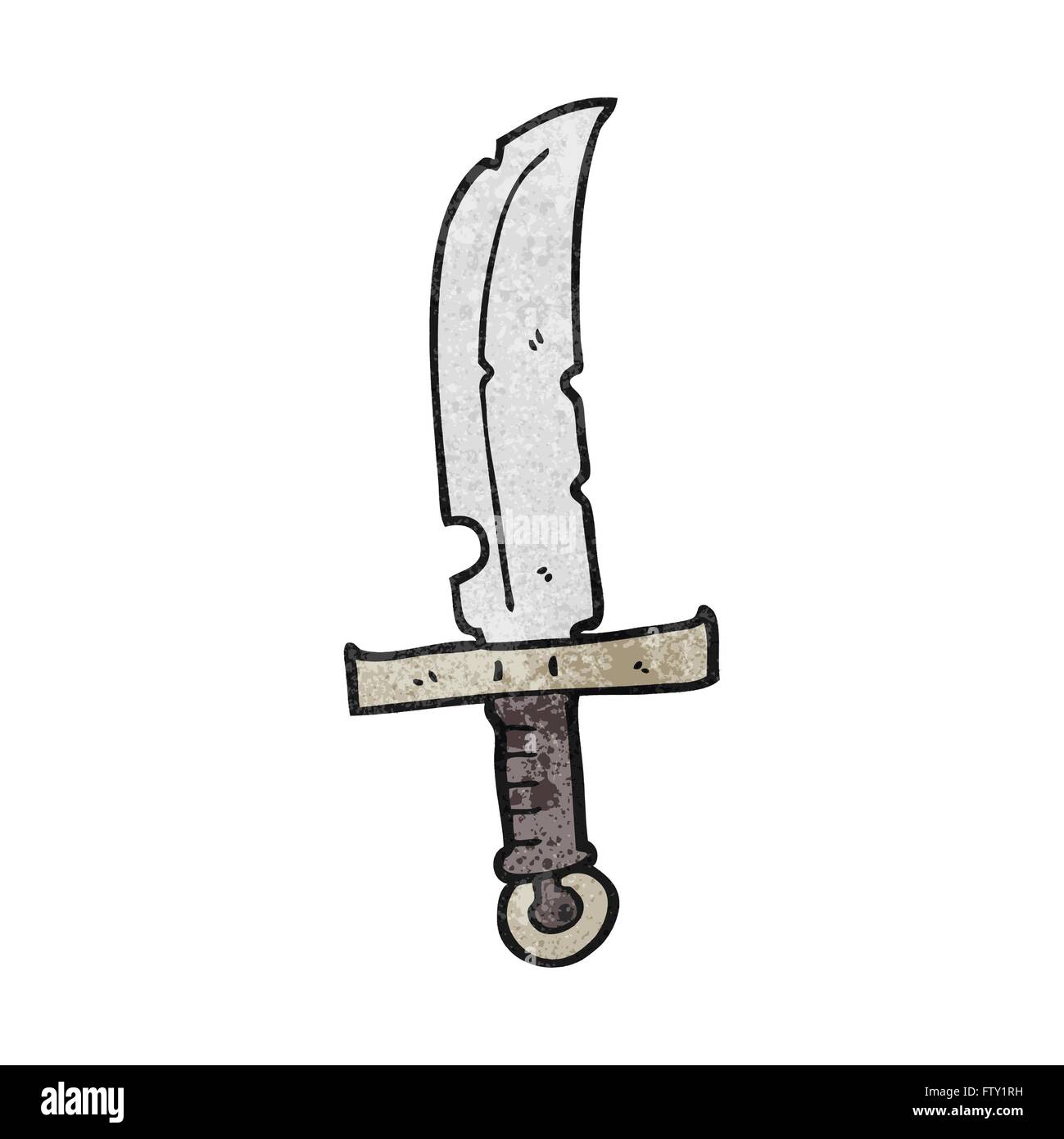freehand textured cartoon knife Stock Vector Image & Art - Alamy