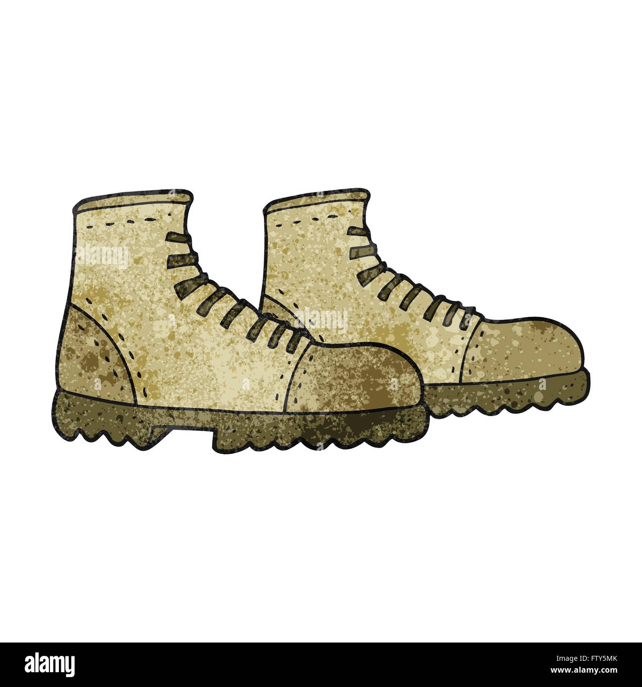 freehand textured cartoon walking boots Stock Vector Image & Art - Alamy